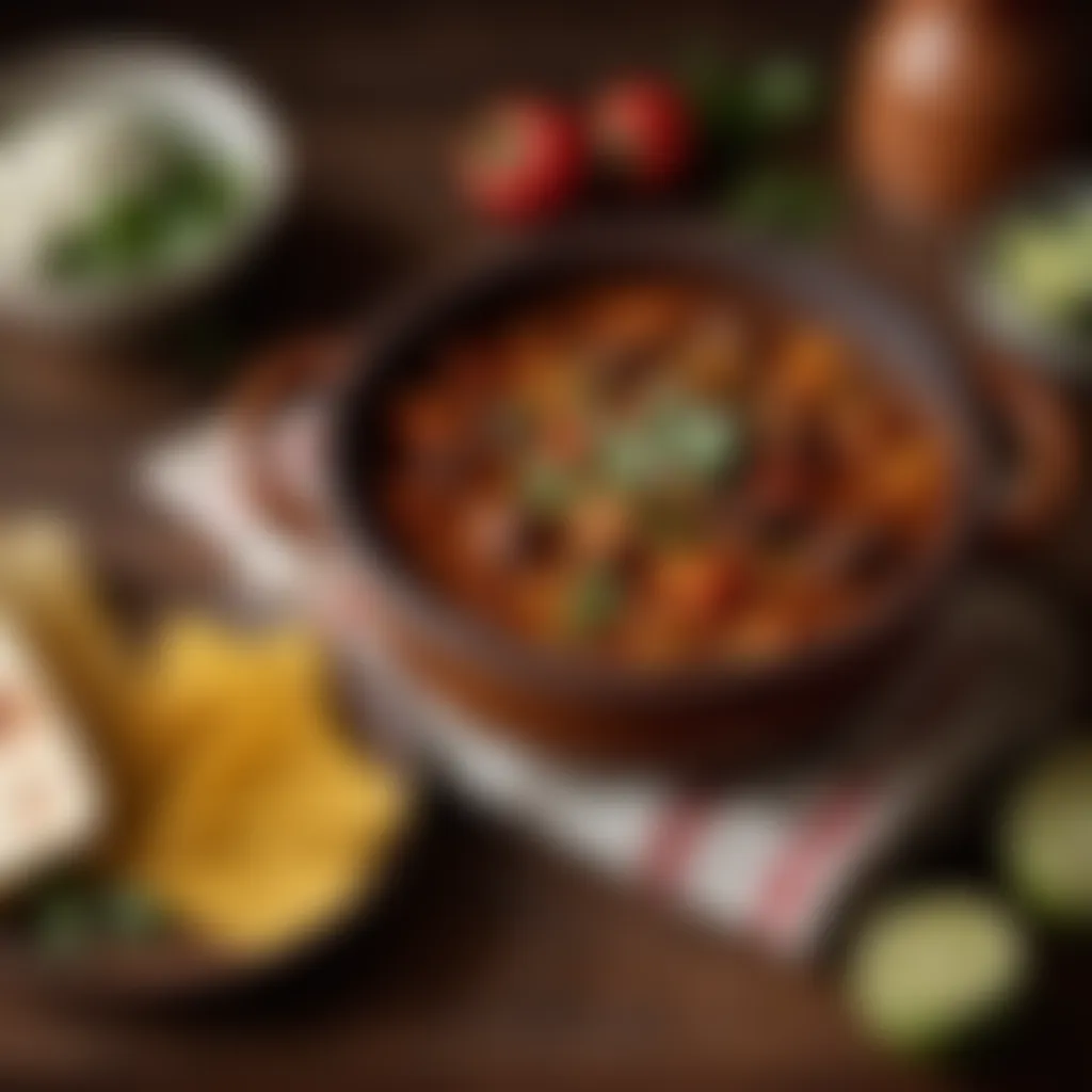 Earthenware Magic: Slow-Simmered Stew Traditional Mexican clay pot with simmering stew