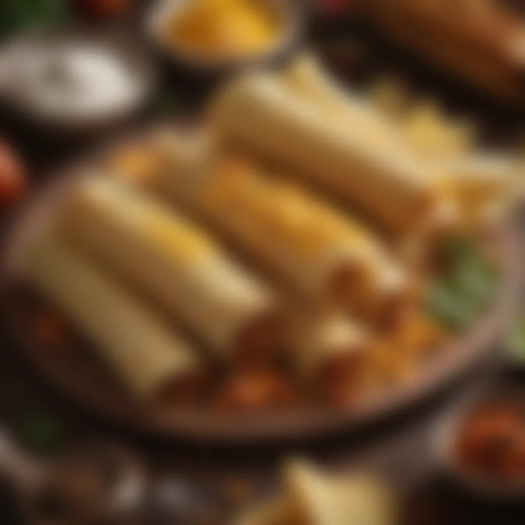 Artistic representation of traditional Mexican ingredients for tamales