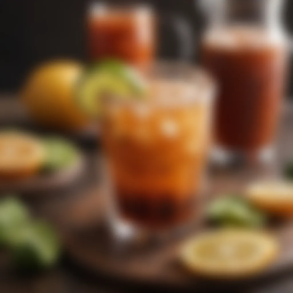 Michelada with citrus slices