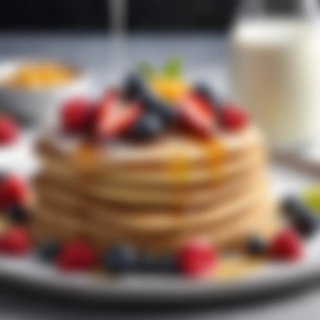 Milk Pancakes with Fruit Toppings