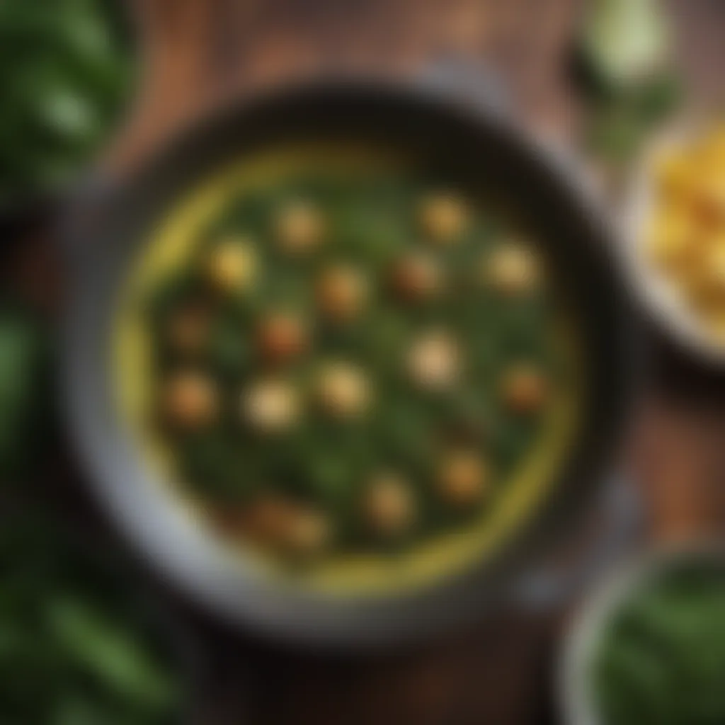Contemporary Take on Aloo Palak Modern Twist on Aloo Palak