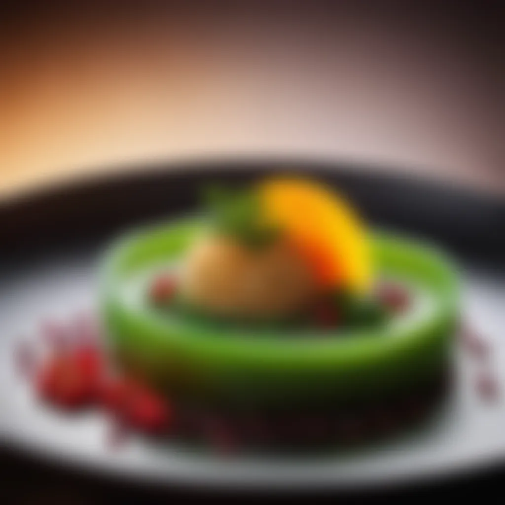 Innovative Gastronomy Creation Exquisite molecular gastronomy dish