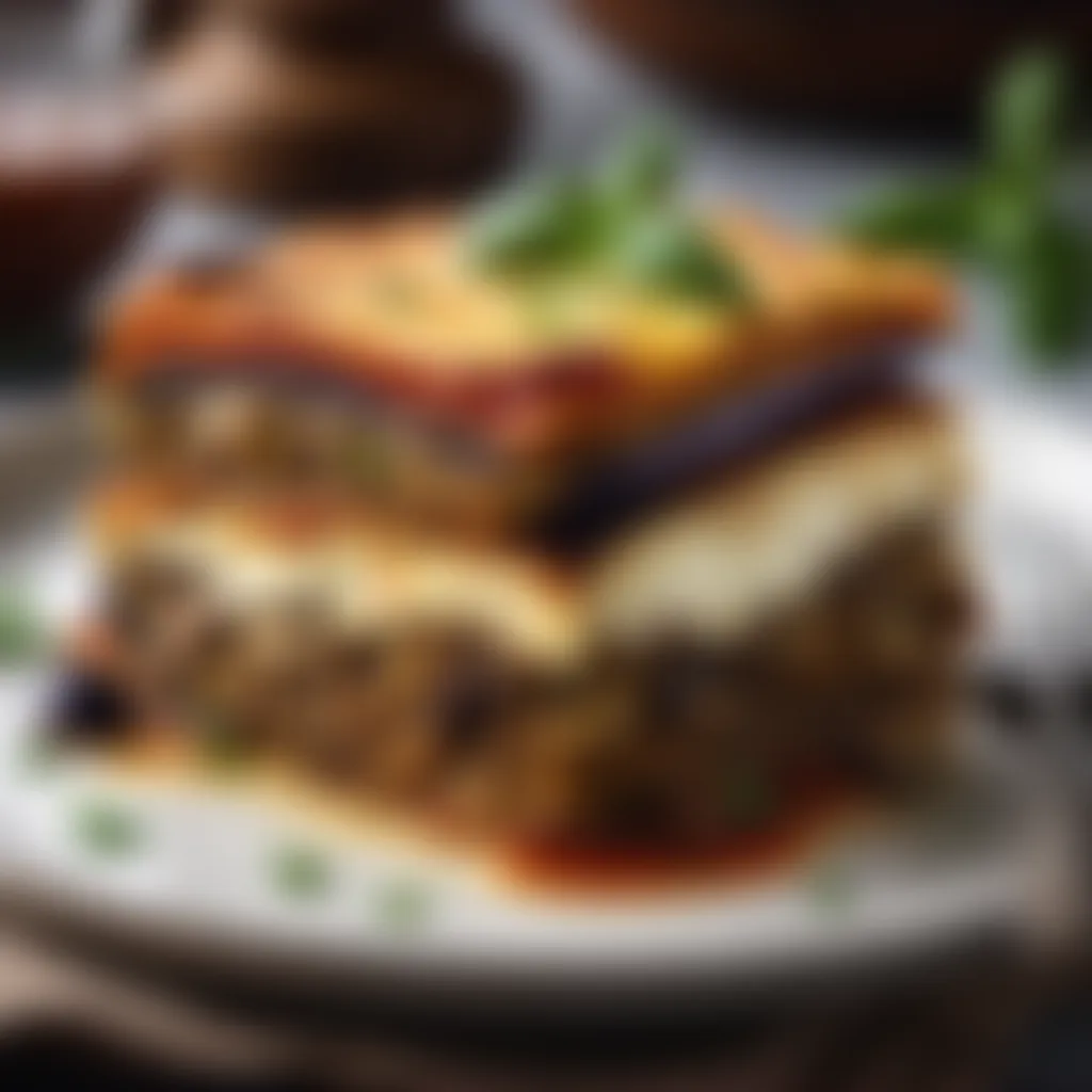 Mouthwatering Layers of Baked Moussaka Eggplant Dish