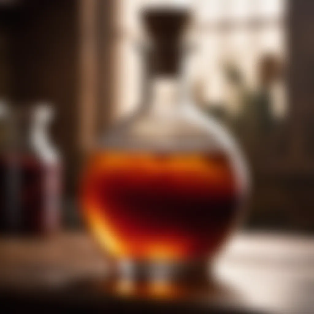 Mysterious Elixir in a Glass Flask