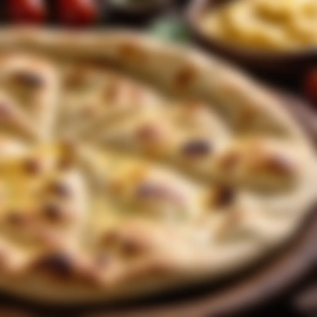 Butter Naan Bread Delicious naan bread with melted butter