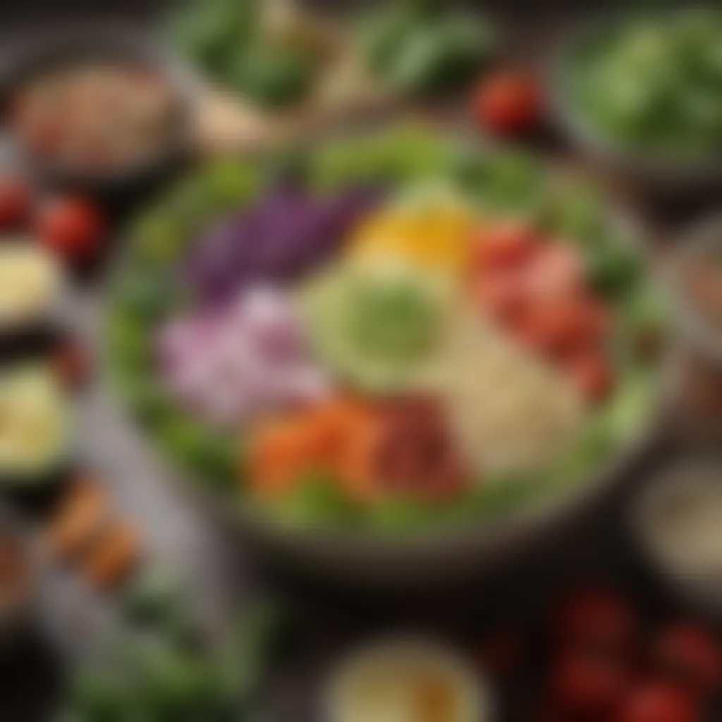 Nutritious Fast Fit Salad Choices A vibrant bowl of fresh salad with various colorful vegetables highlighting nutritious options.