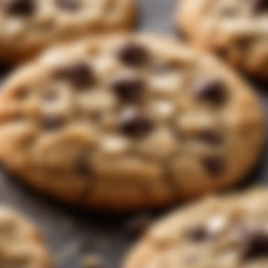 Detailed close-up of the texture of a freshly baked NFSC cookie