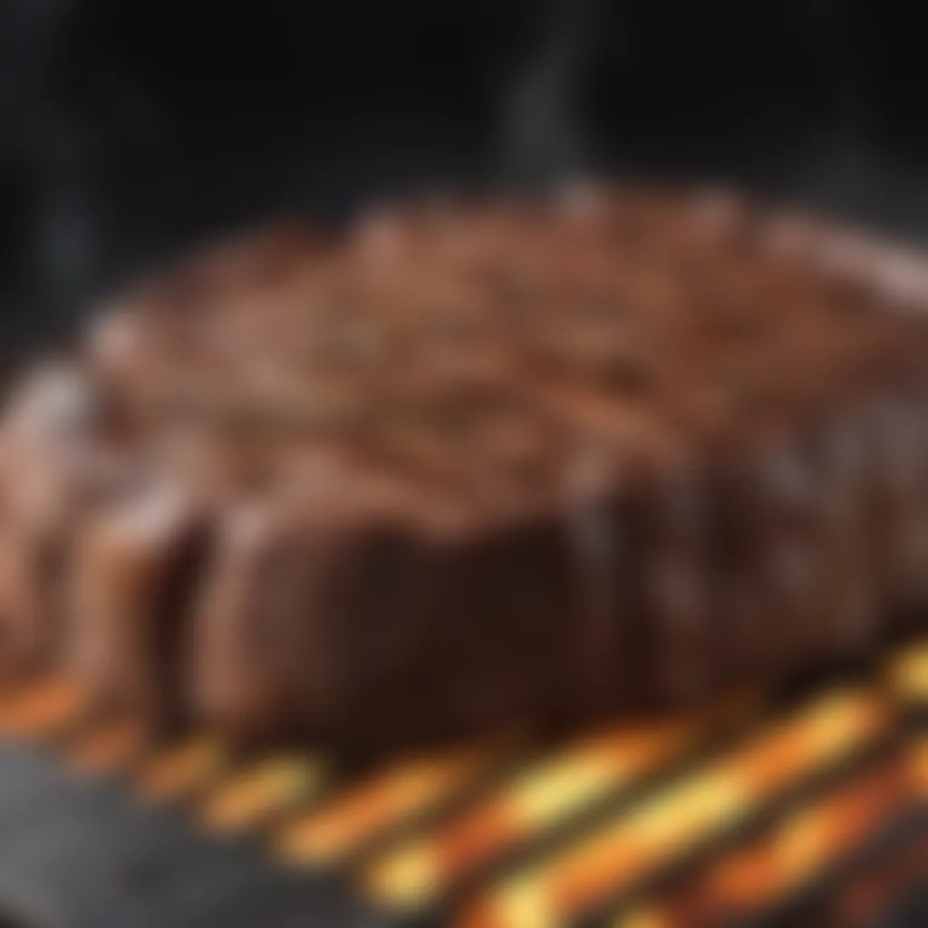 Nutrient-rich steak being grilled to perfection