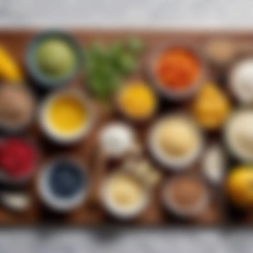 Nutrient-rich Uggu ingredients arranged neatly on a wooden cutting board