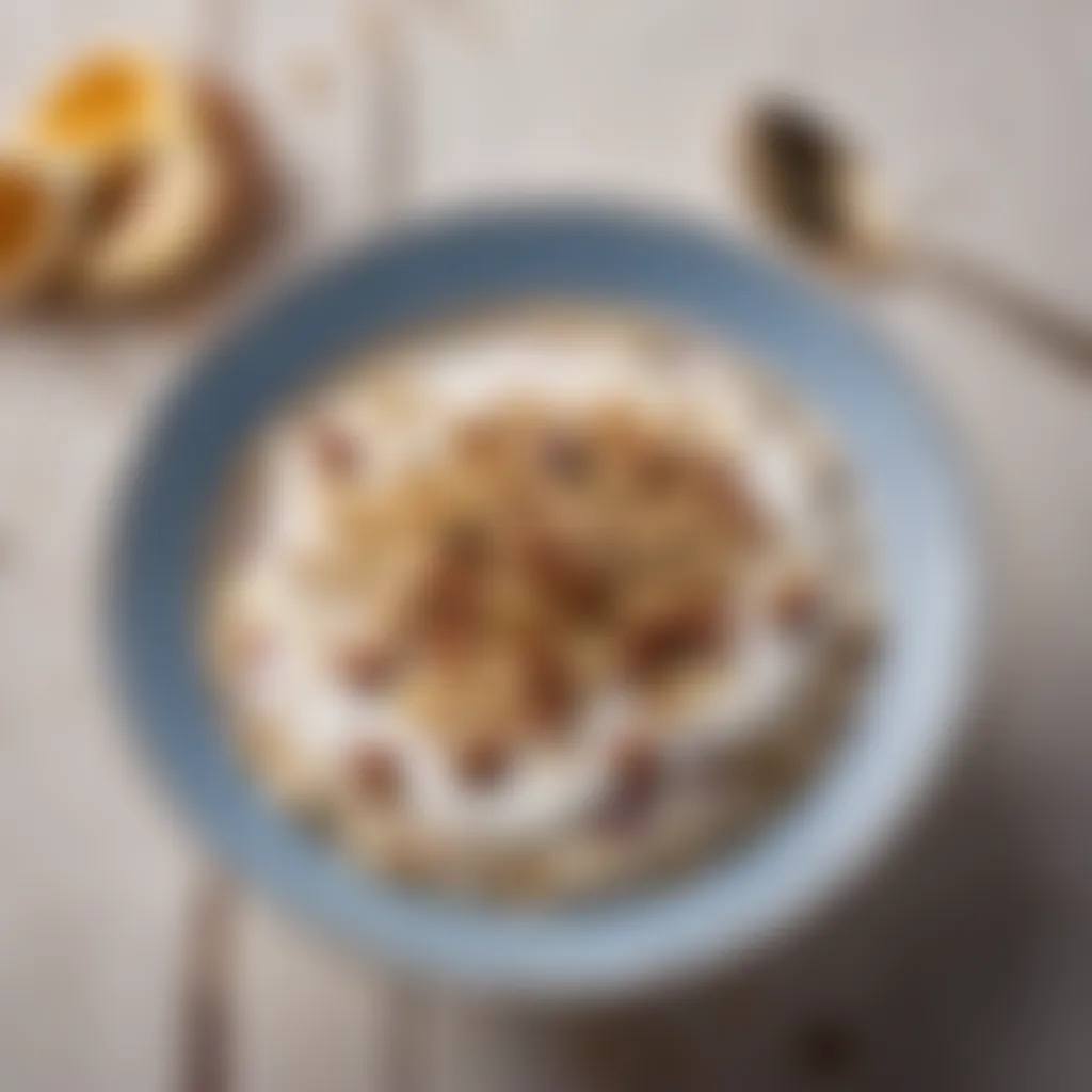 Oats and Yogurt for Bircher Muesli