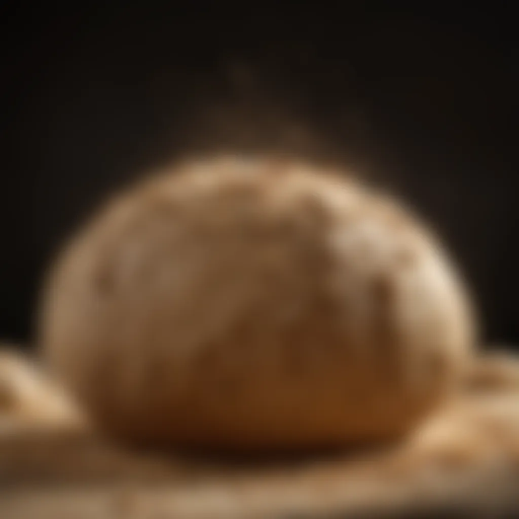 Rich texture of whole wheat flour dough