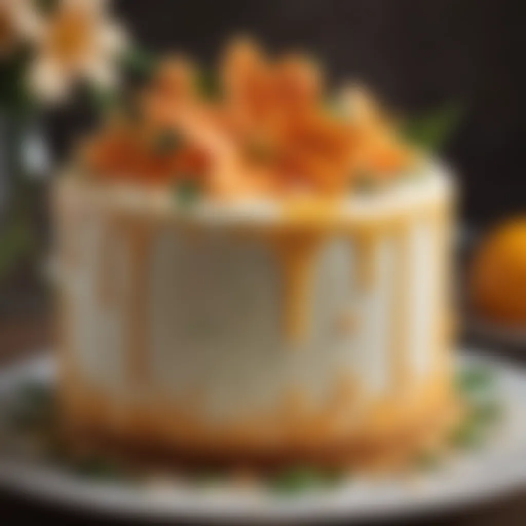 Exquisite Orange Blossom Cake Decoration