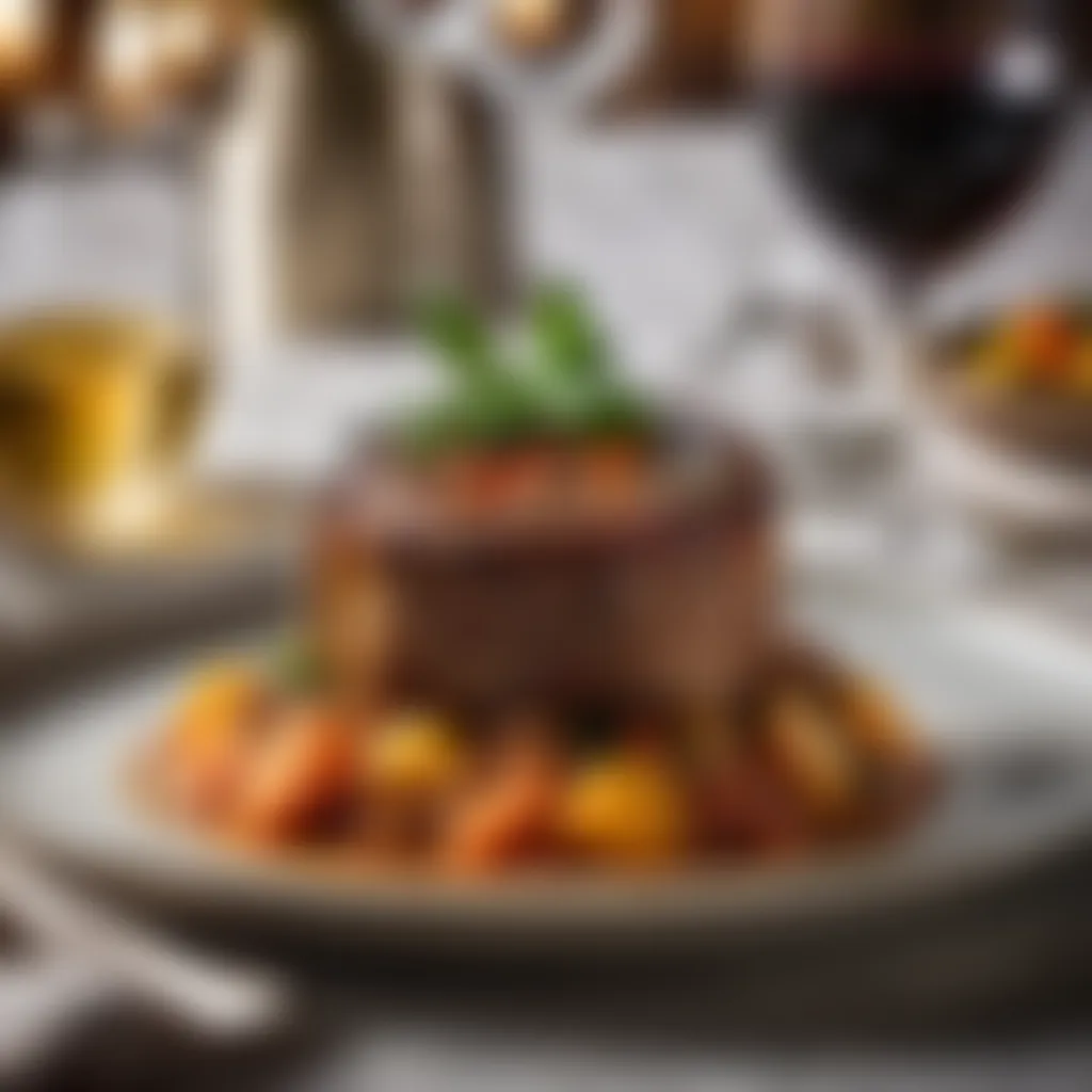 Exquisite Presentation of Osso Buco Delicious Osso Buco plated elegantly on a fine dining table