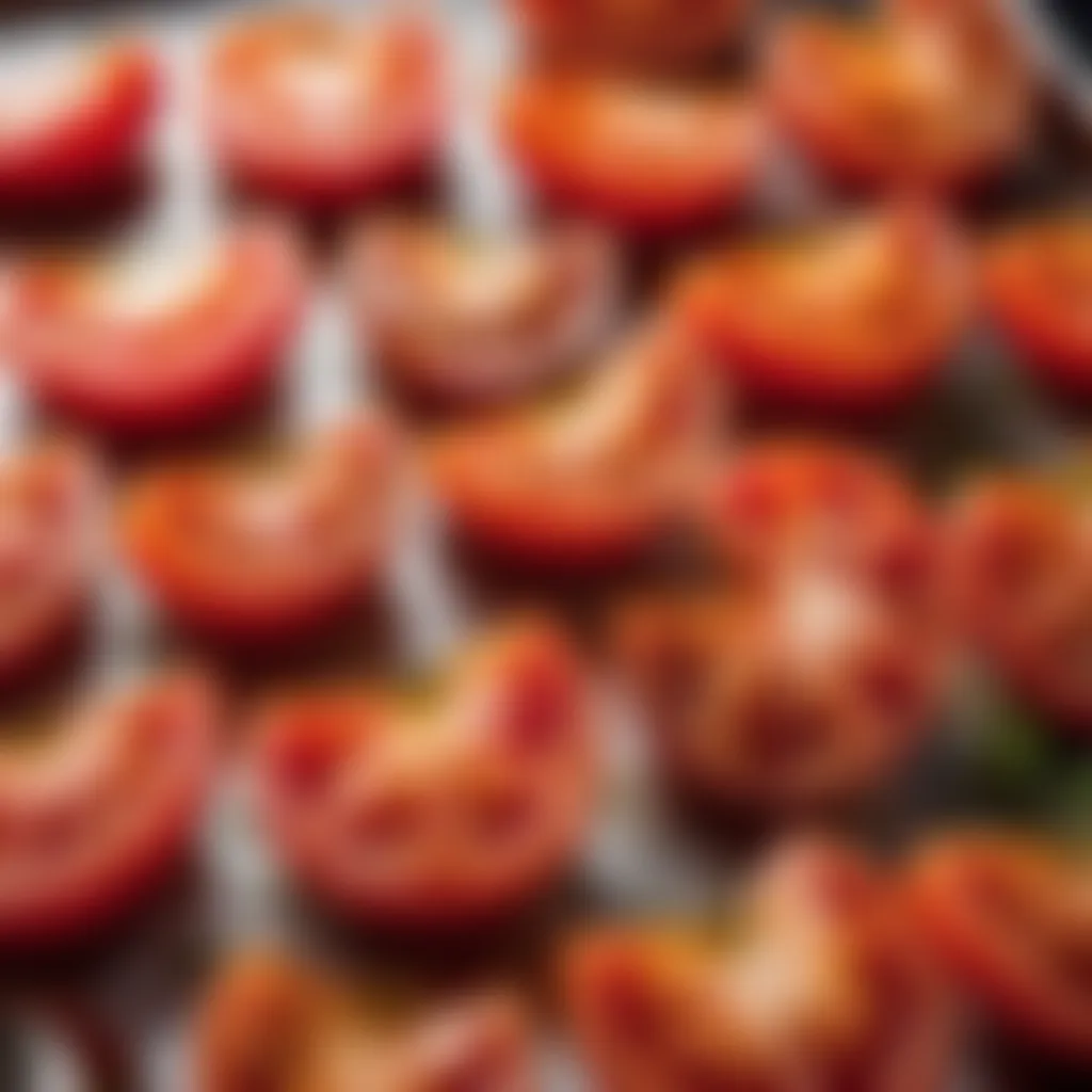 Tomato Halves on Baking Tray