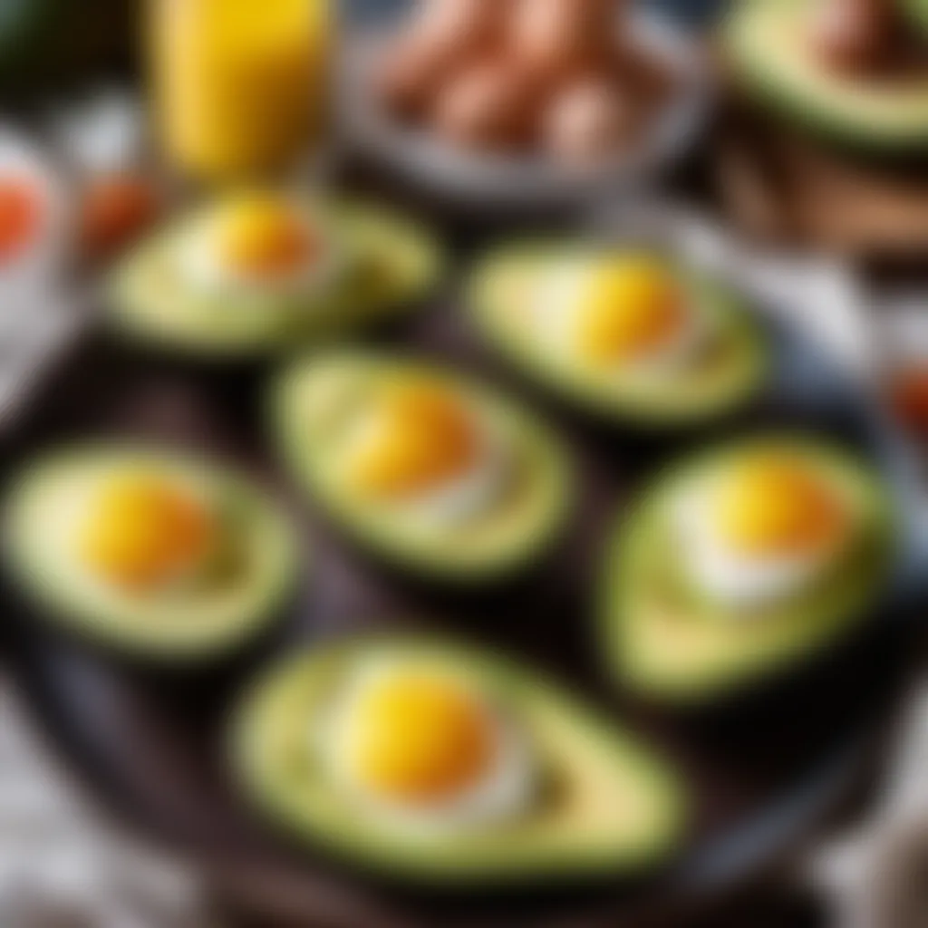 Platter of Paleo Avocado Egg Boats