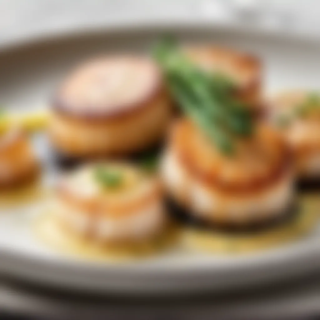 Pan-seared scallops with lemon butter sauce