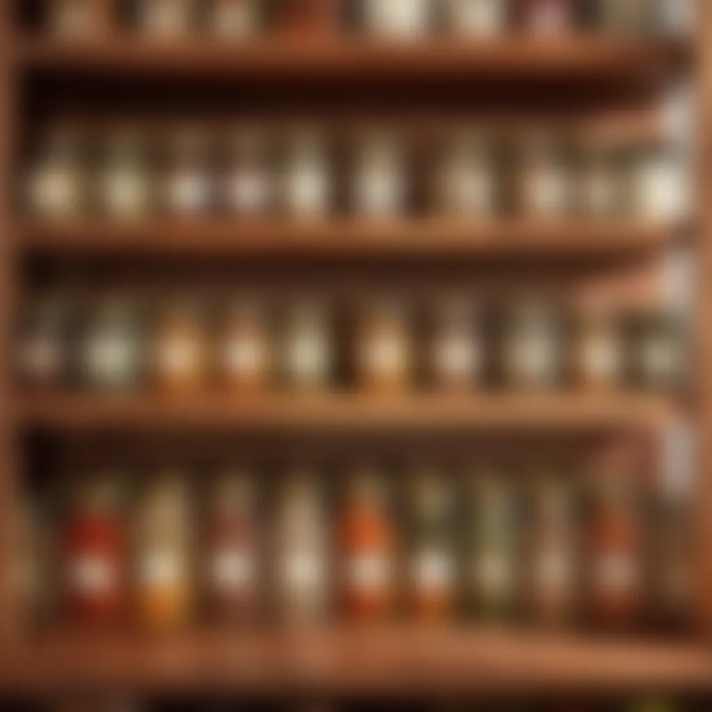 Spice pantry organization with labels