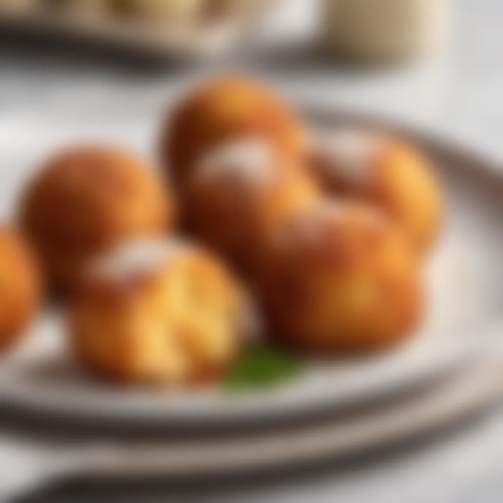 Delicious arancini balls on a white plate