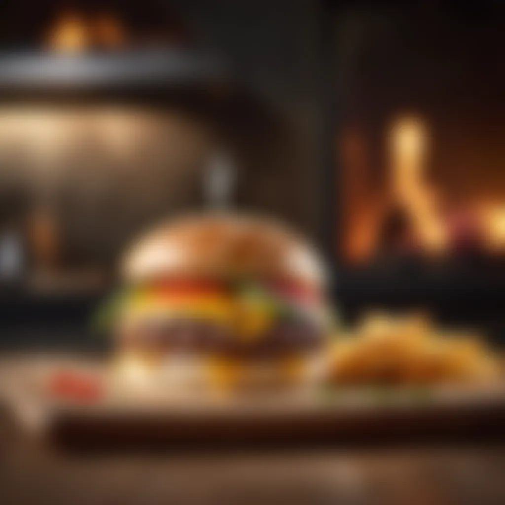 Scrumptious Burger with Freshly Baked Bun Freshly baked burger bun