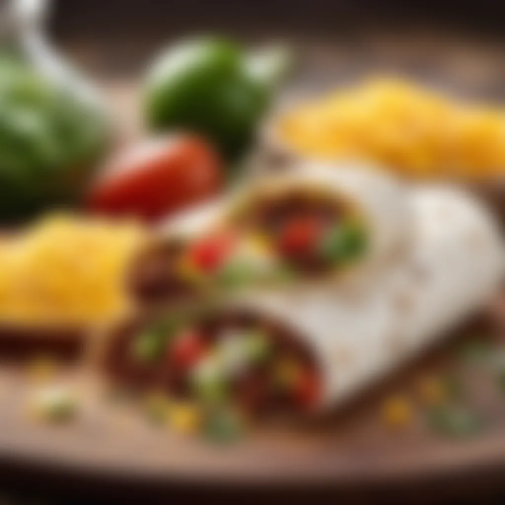 Fresh ingredients for a flavorful burrito