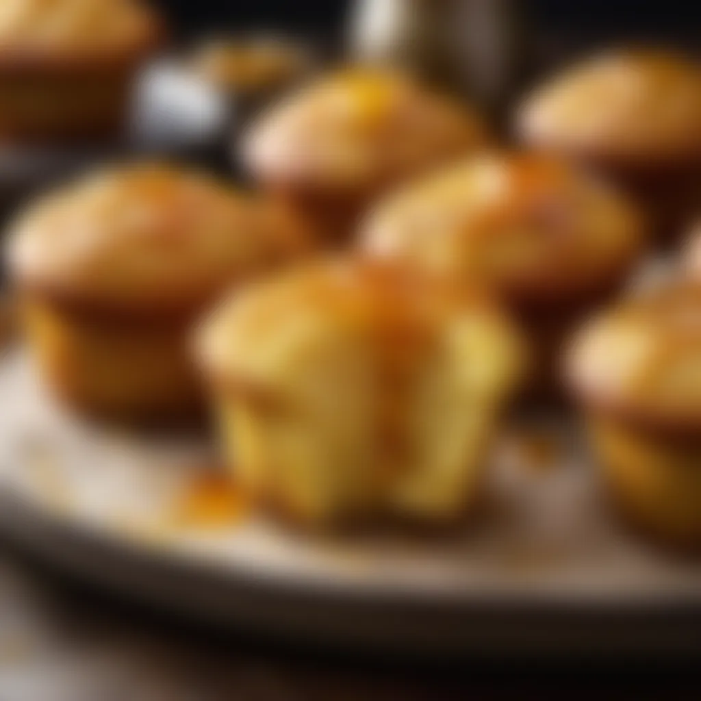 Homemade Corn Muffins with Honey Drizzle