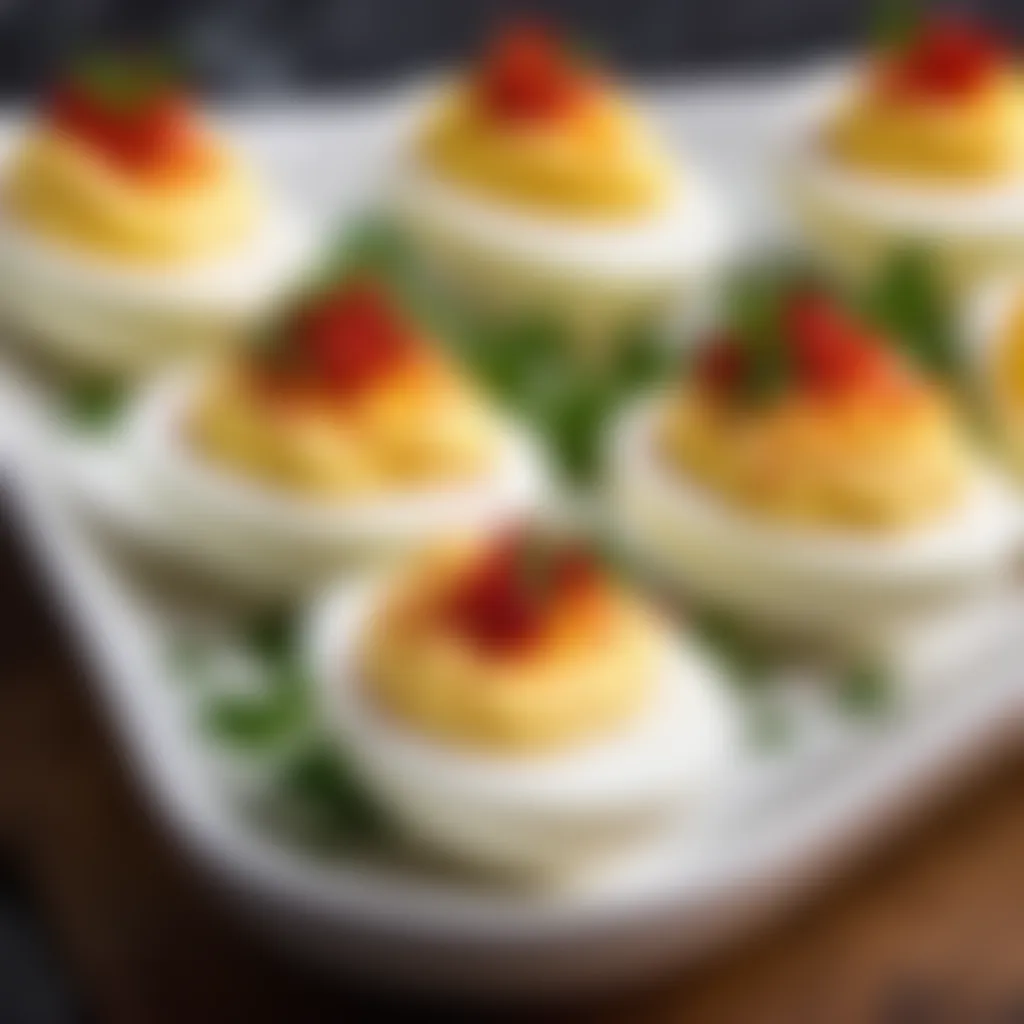 Garnished Deviled Eggs Garnished Deviled Eggs