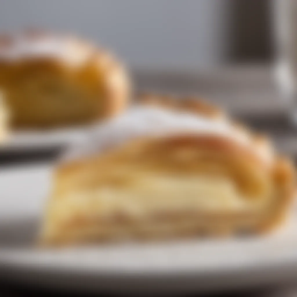 Perfectly flaky pastry slice