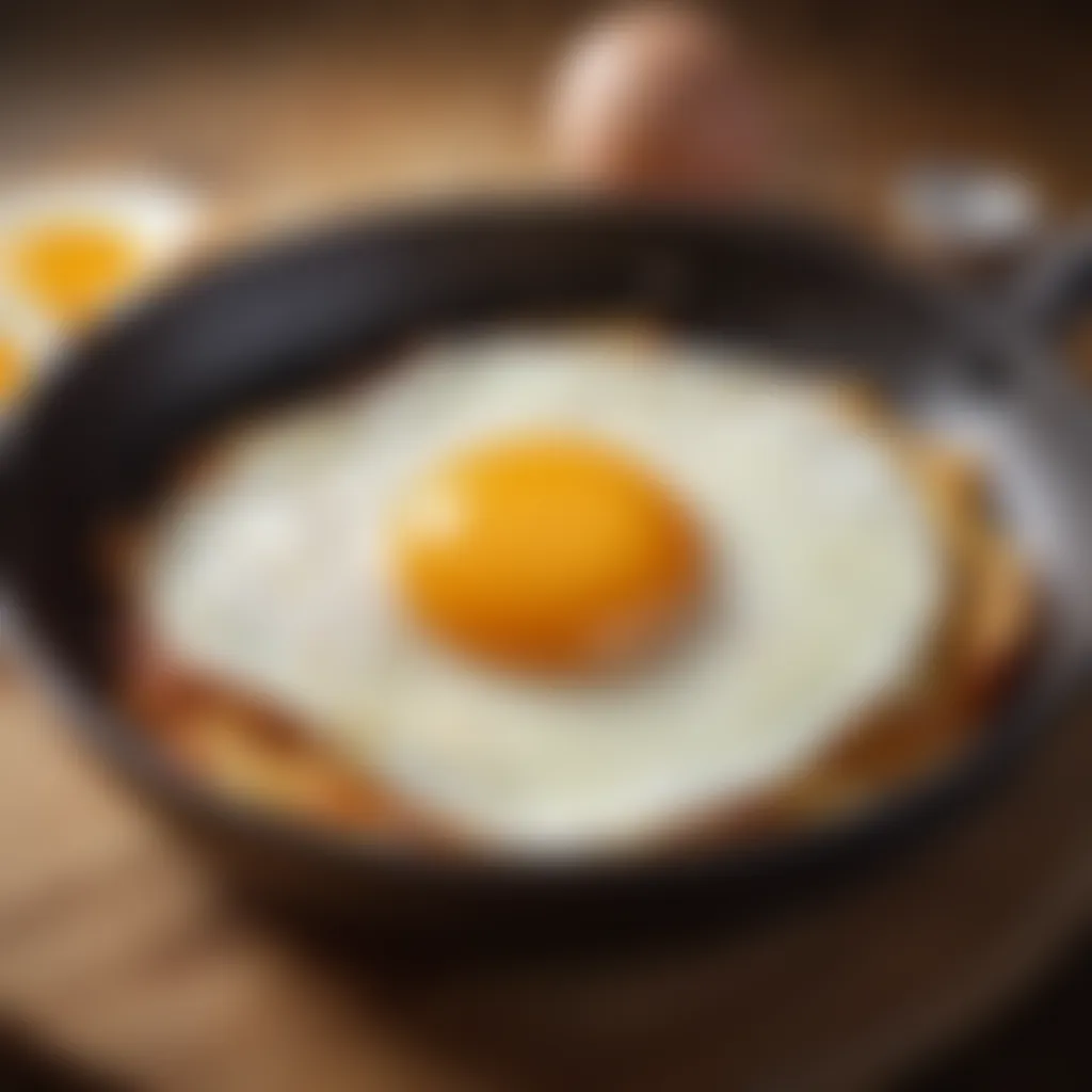 Freshly Cracked Egg in a Skillet