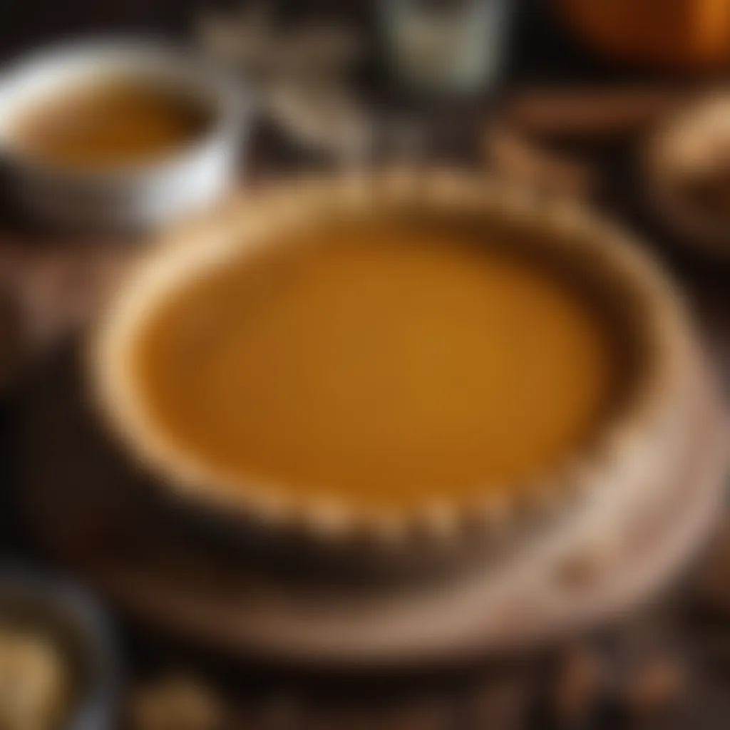 Exquisite pumpkin pie crust being delicately formed