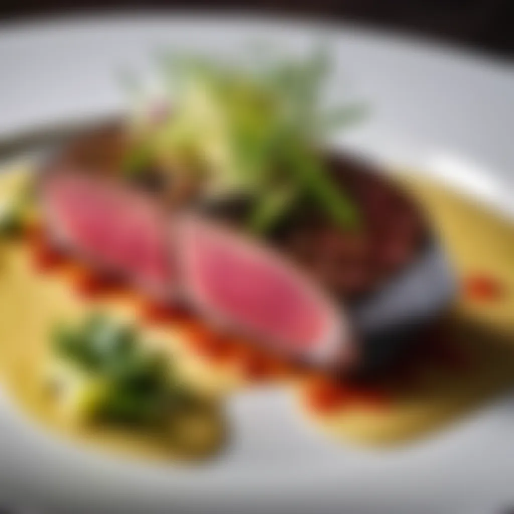 Plated Ahi Tuna Dish