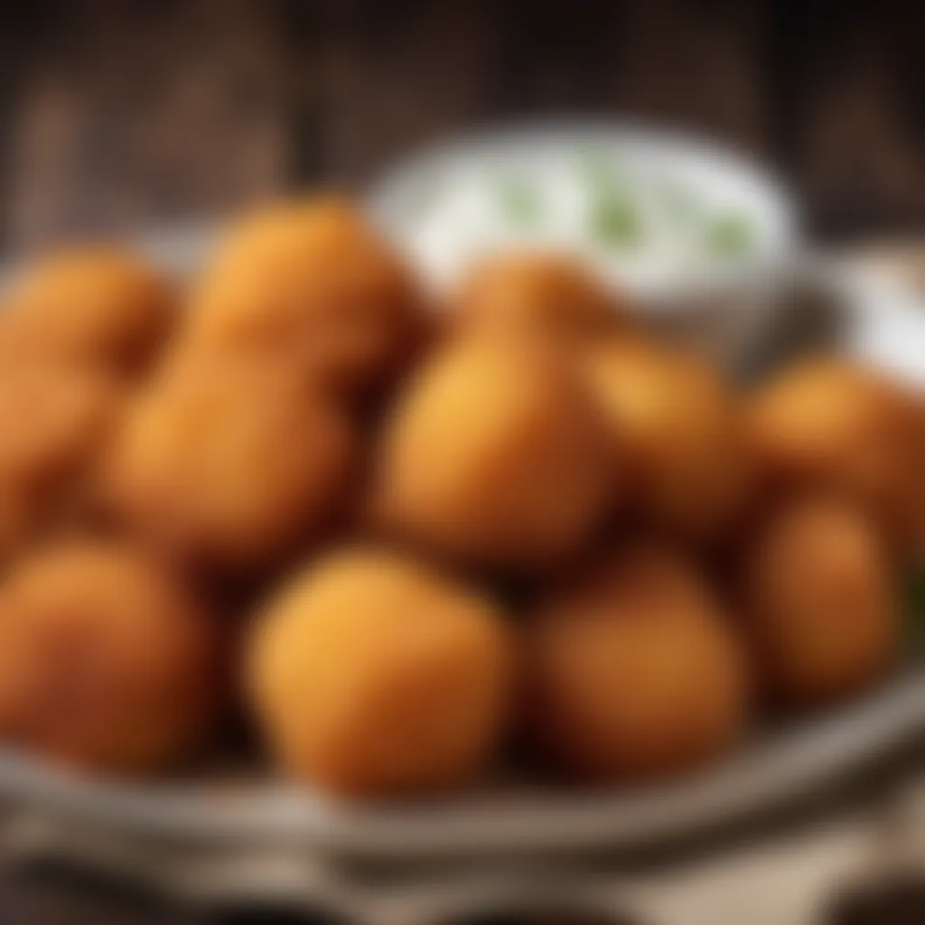 Golden brown fried akara balls