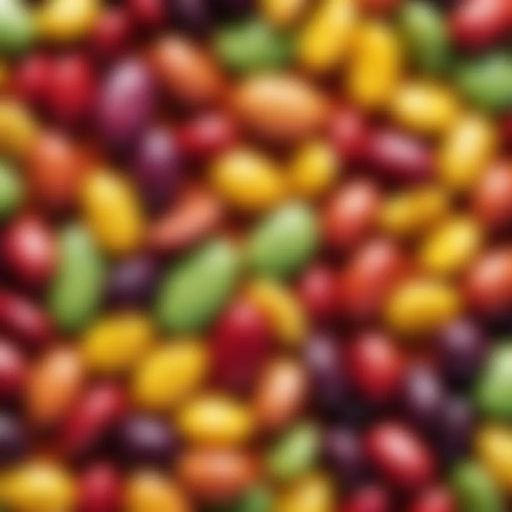 Colorful assortment of beans