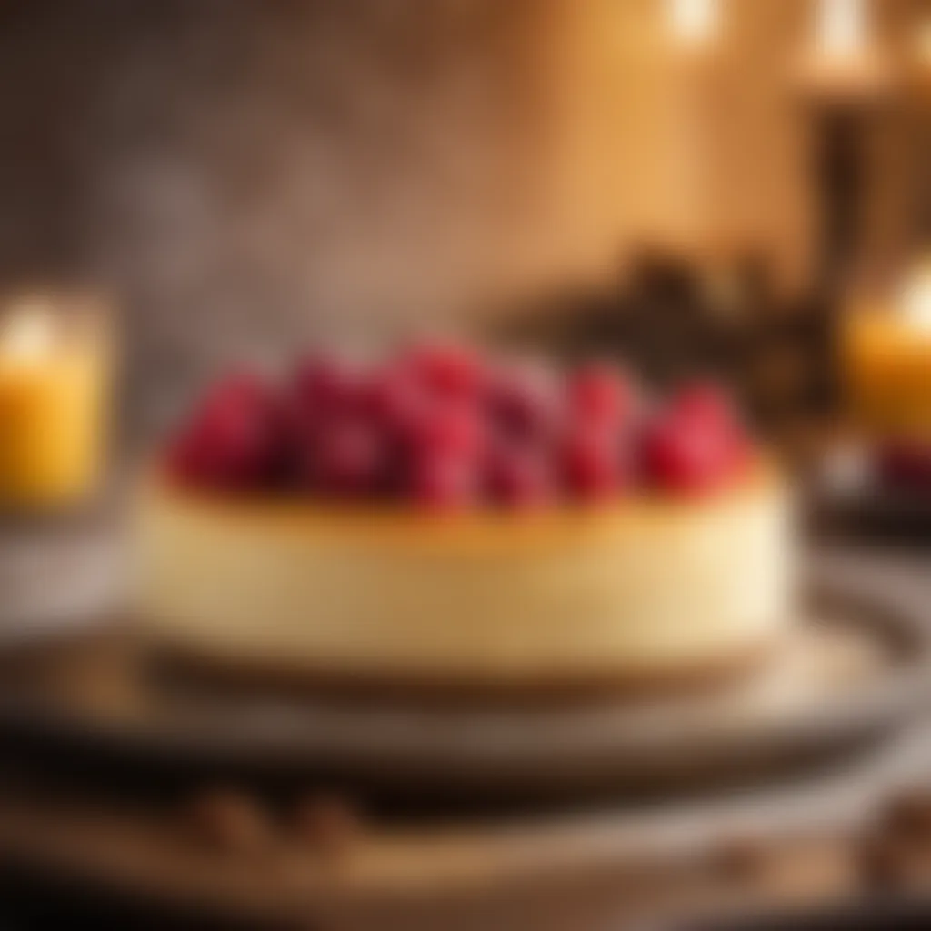 Perfectly Baked Cheesecake A perfectly baked cheesecake with a golden top