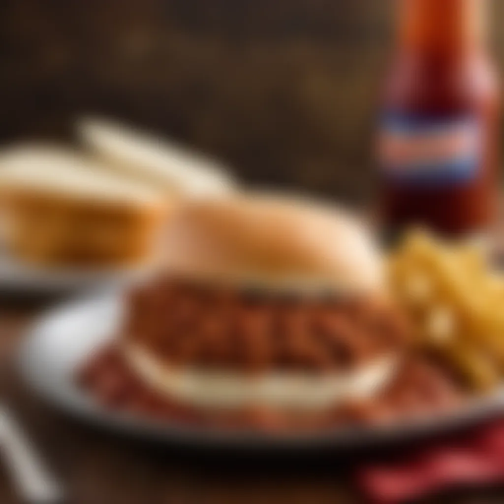 Finished sloppy joes served on a plate