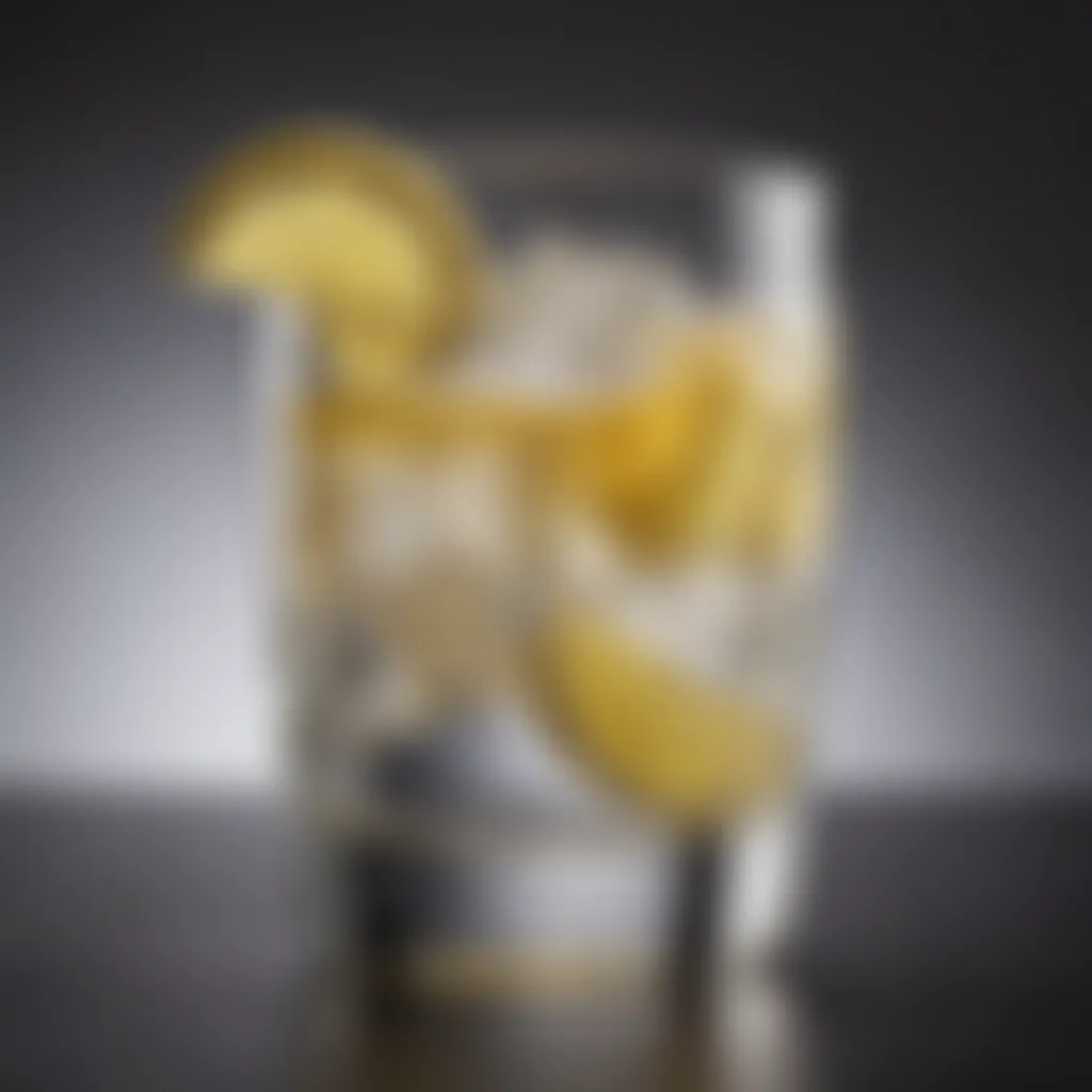 Exquisite Crystal Tumbler with Lemon Twist