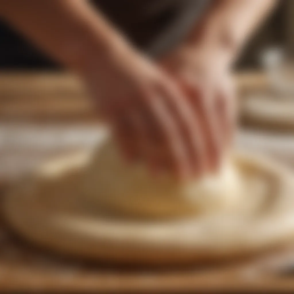 Kneading dough for NY style pizza