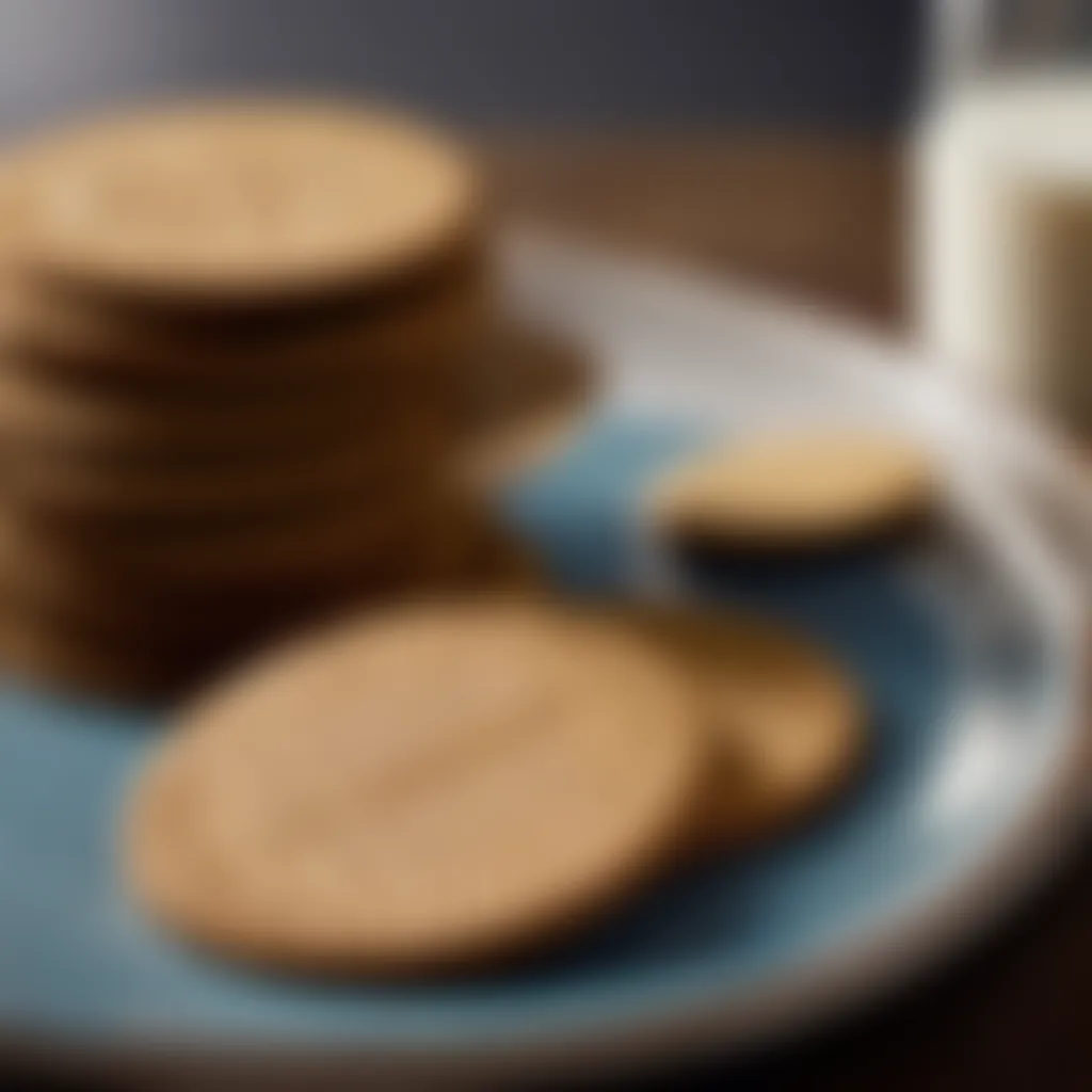 Plate of digestive biscuits