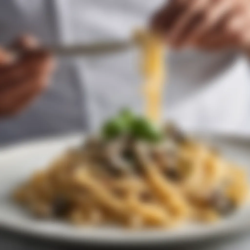 Plating Anchovy Pasta