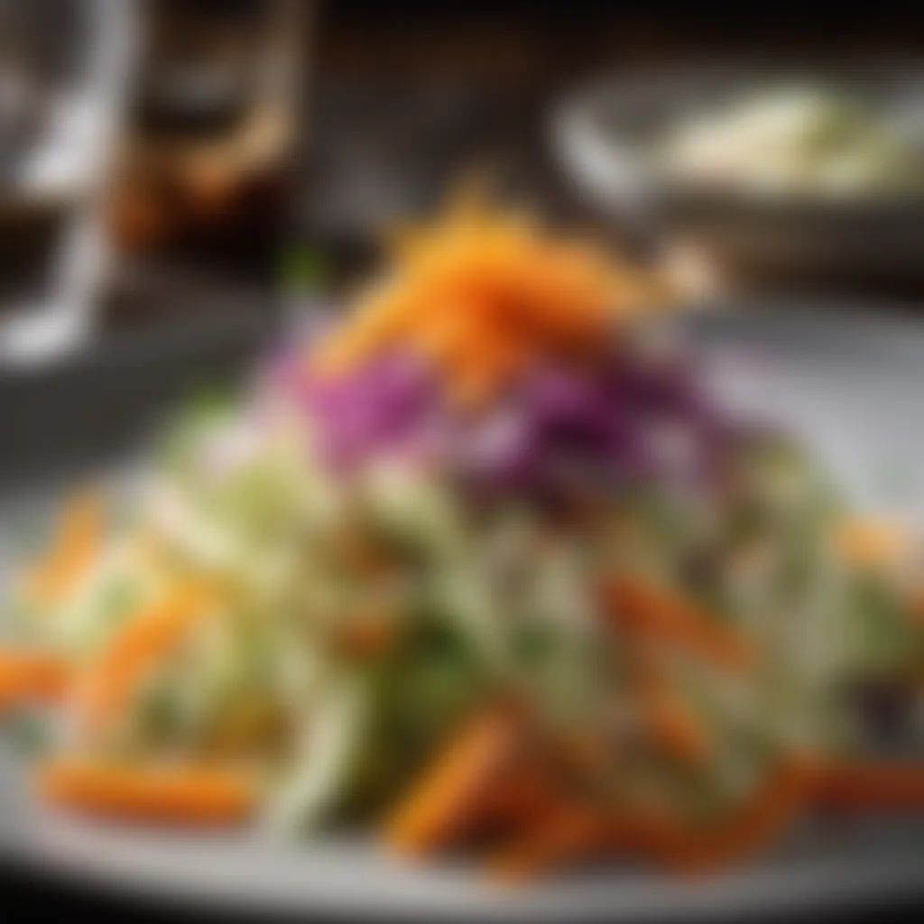 Plating Perfection of Slaw Dish