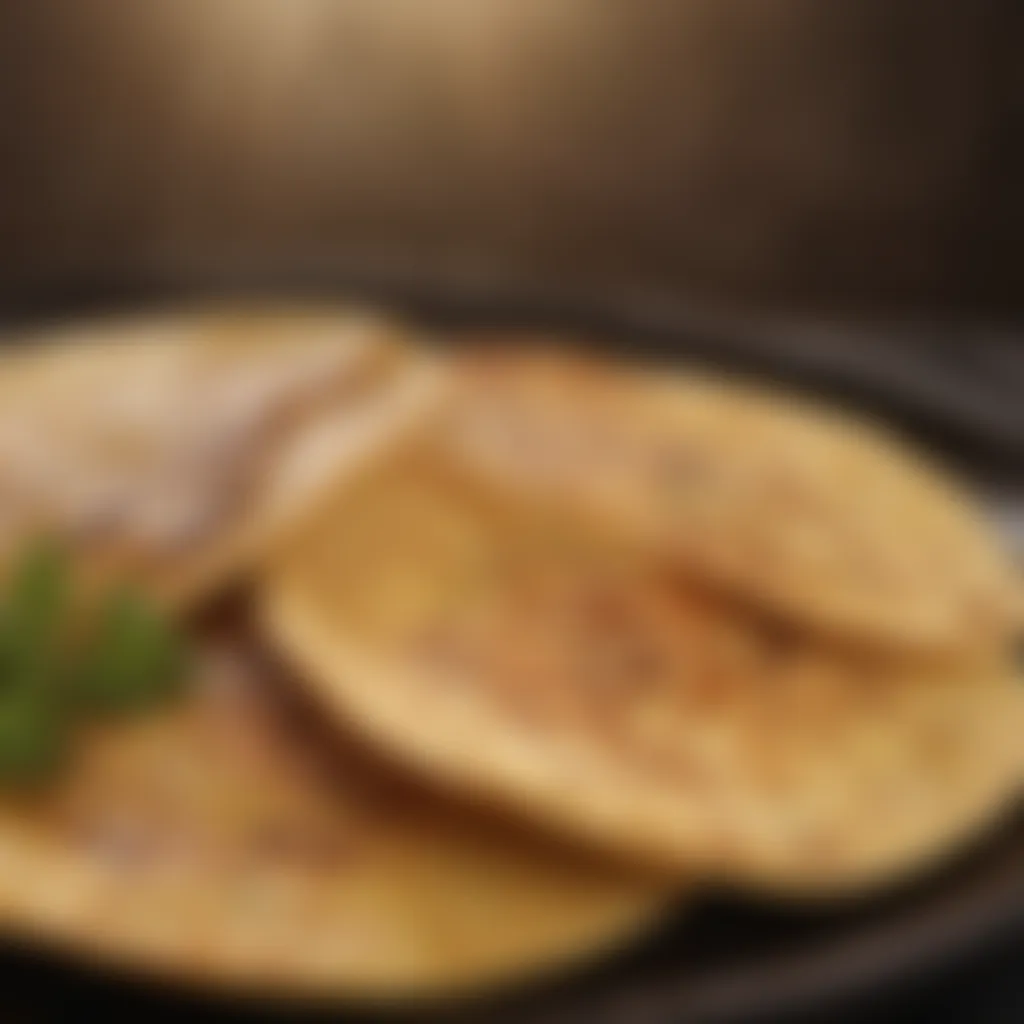 Golden brown tortillas crisping up in the oven for the perfect texture