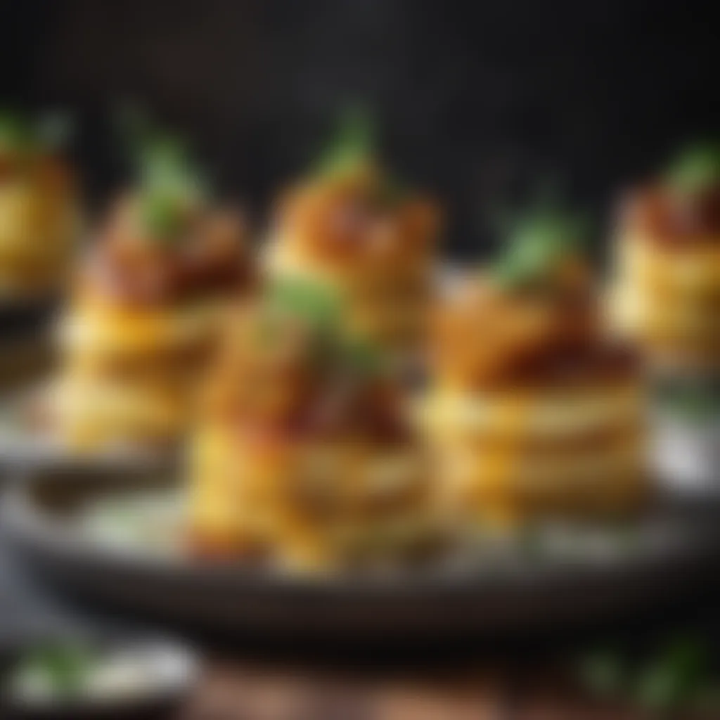 Cheesy Potato Stacks with Caramelized Shallots