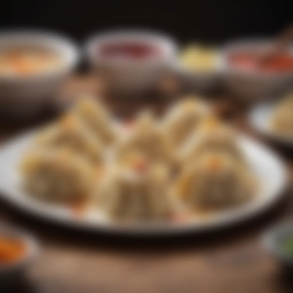 Artistically crafted potsticker pleats