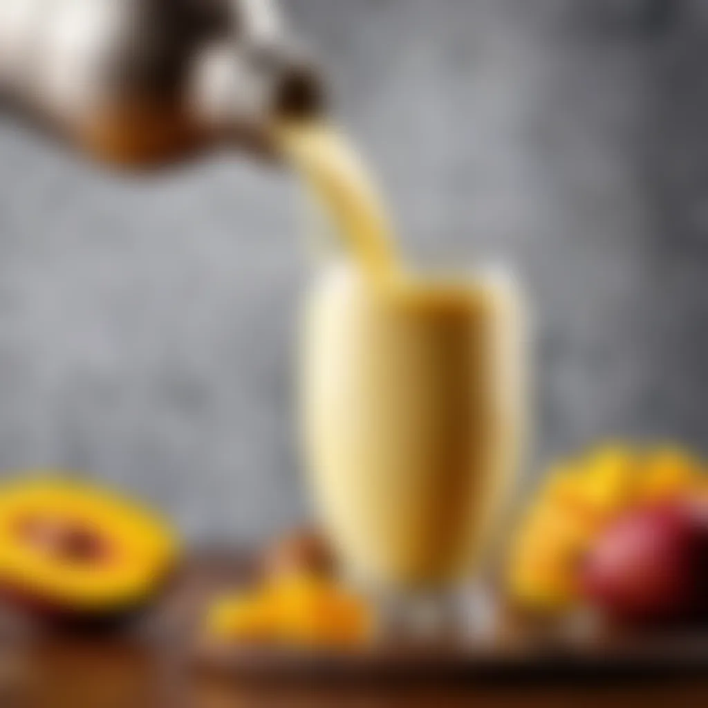 Pouring Mango Lassi