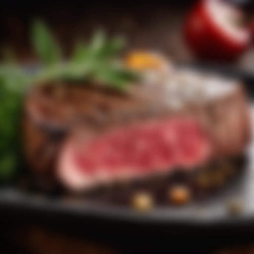 Exquisite Marbling on Premium Steak Cut Exquisite Marbling on Premium Steak Cut