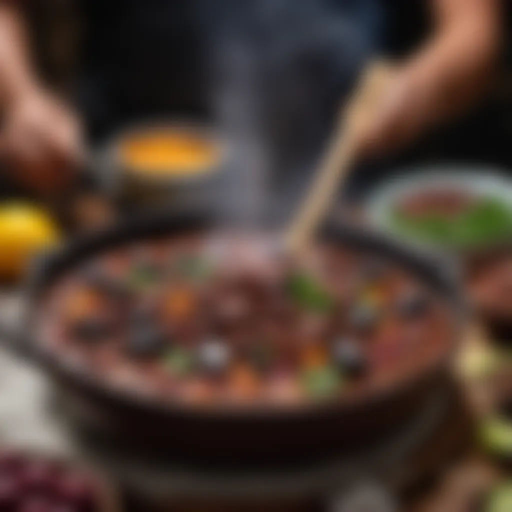 Preparing Feijoada