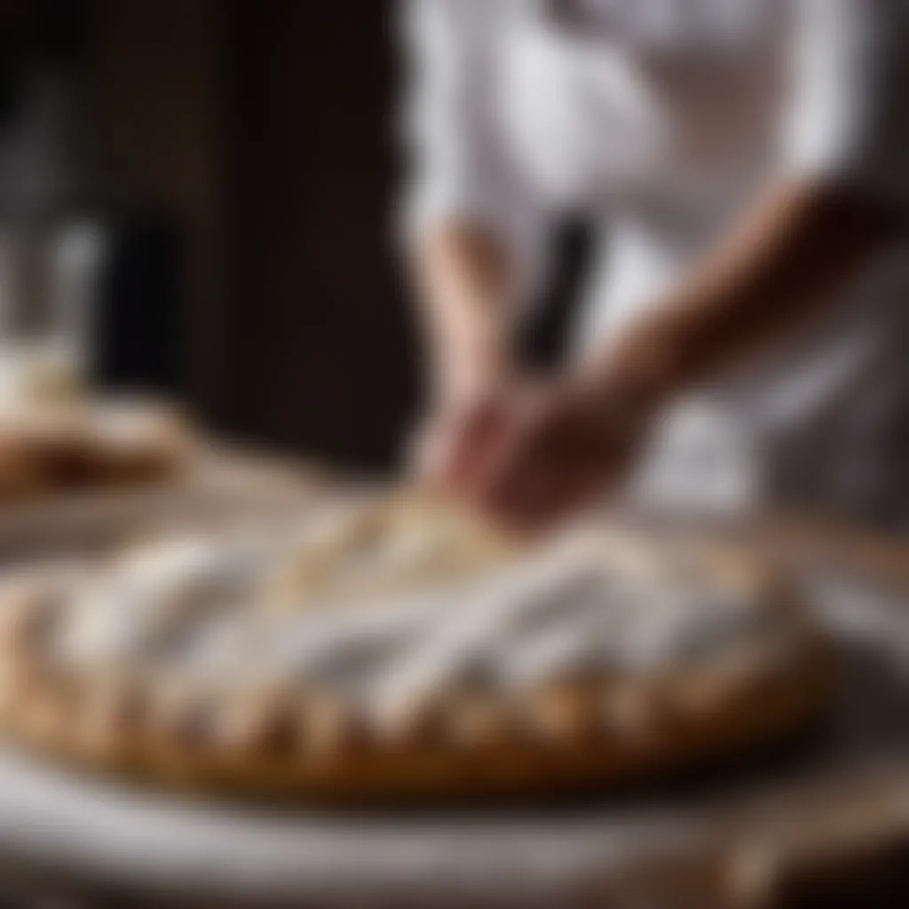 Preparing the galette dough