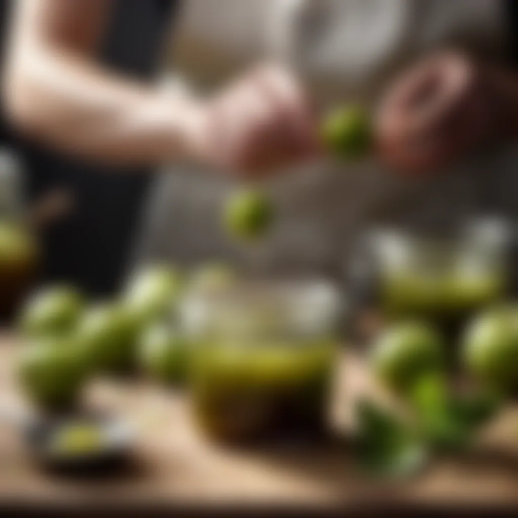 Preparing Greengage Jam Preparing Greengage Jam