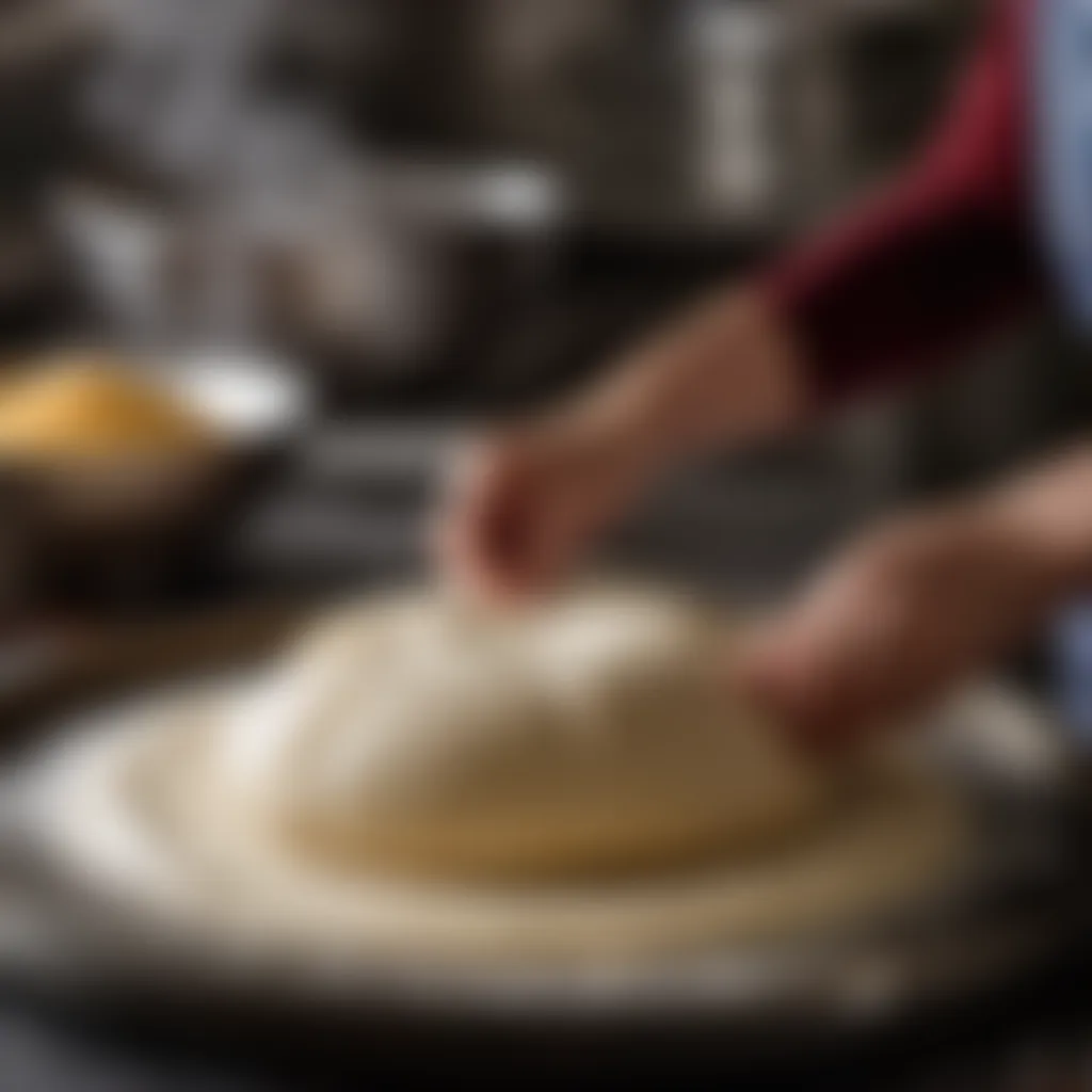 Preparing the Songpyeon dough