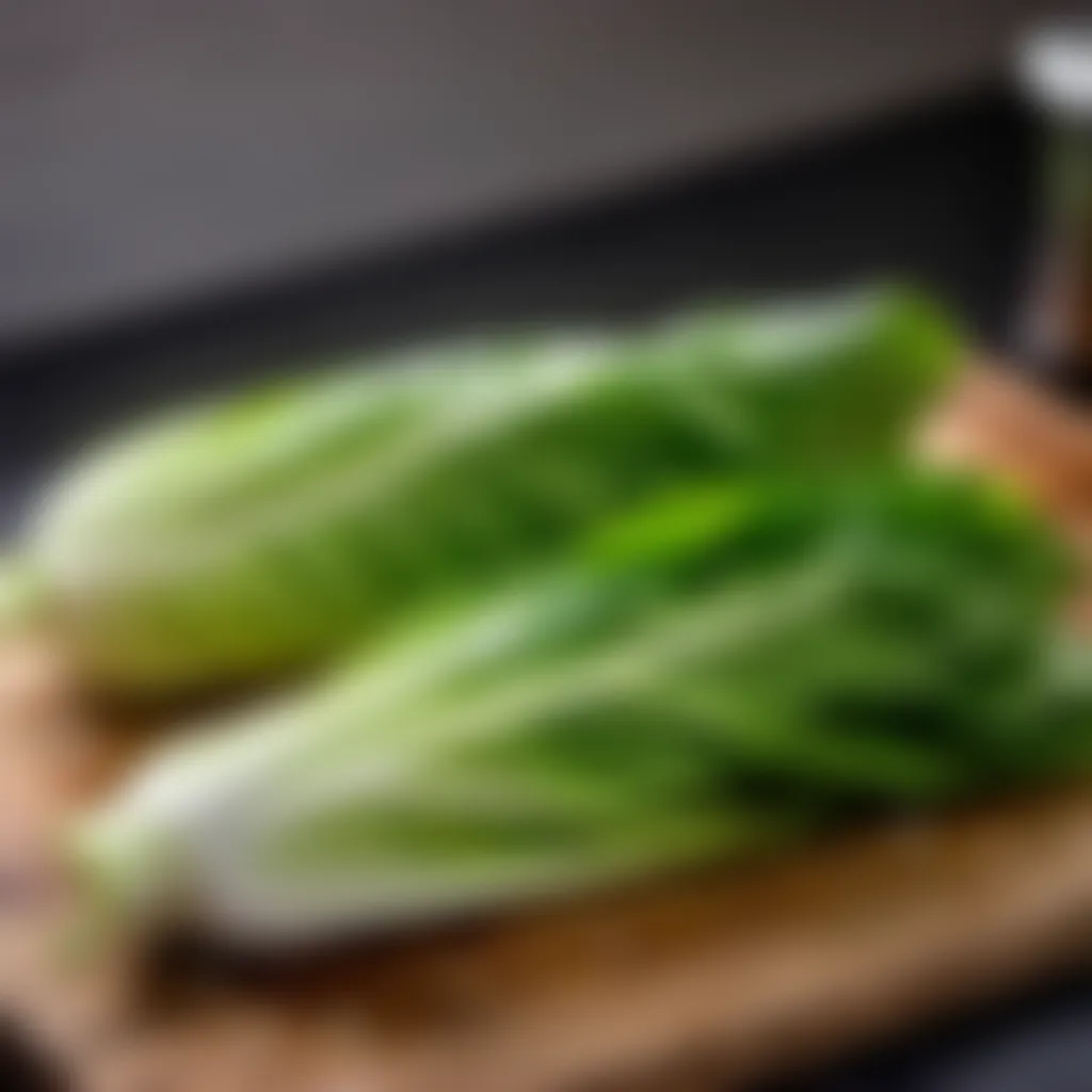 Prepping Perfection: Romaine Hearts for Grilling Prepped romaine hearts ready for grilling