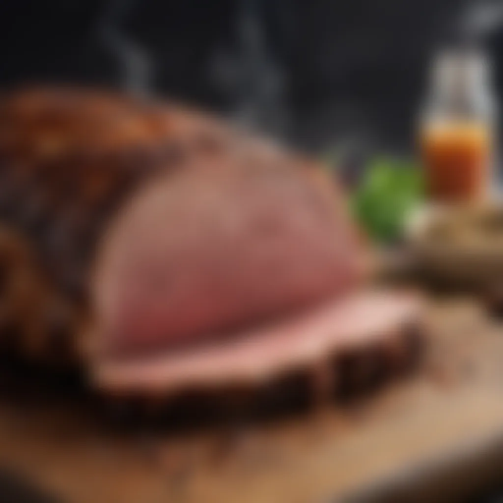 Precise Preparation: Ready for the Smoking Ritual Pristine brisket cut awaiting the smoking process